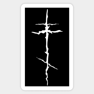 Gothic Eastern Orthodox Christian Cross Sticker